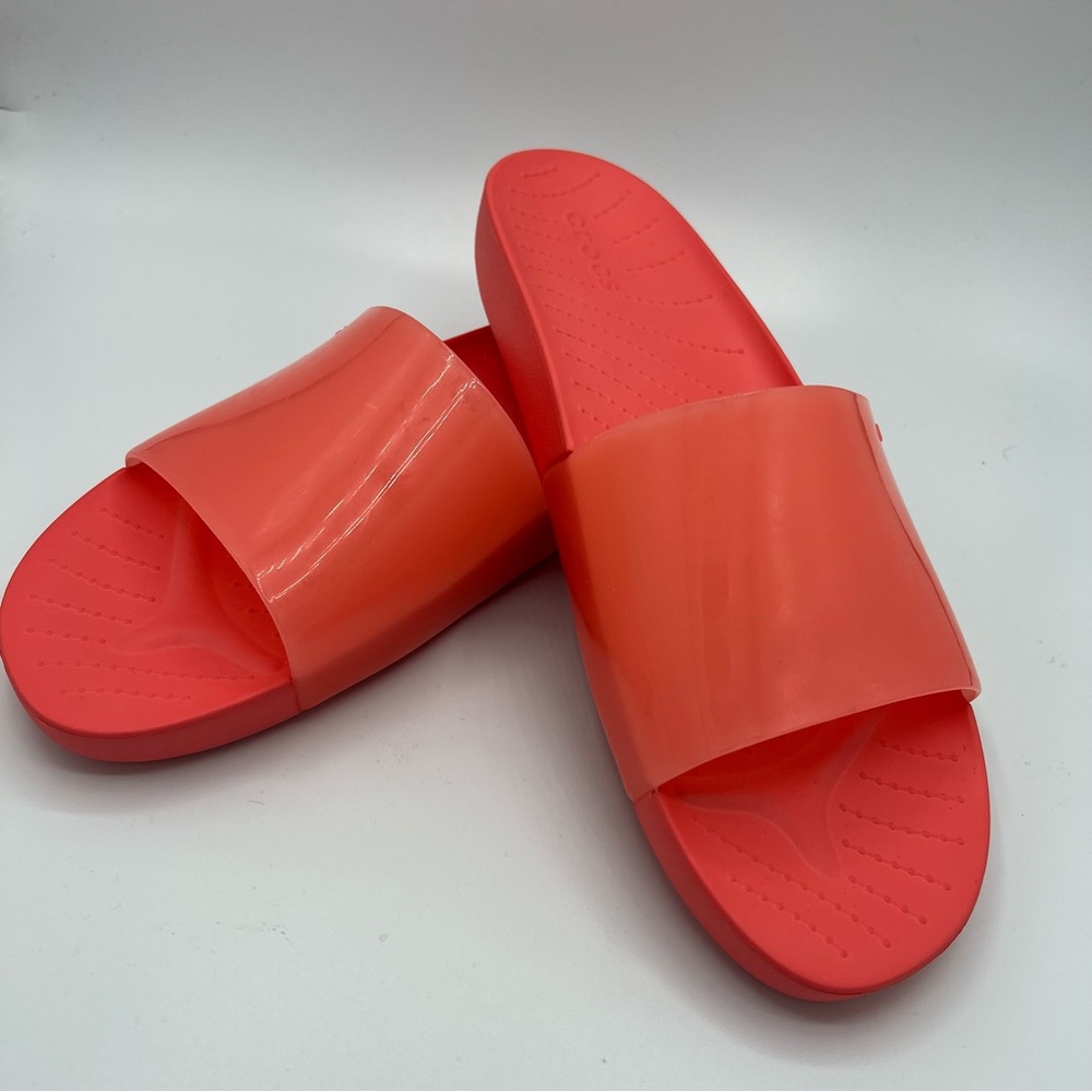 Crocs Woman's Splash Slides Neon Watermelon US W11